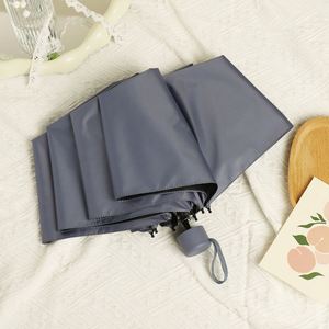 Parapluie pliant avec revêtement noir UPF50+, anti-UV, imperméable, portable, double usage soleil/pluie, idéal pour les déplacements quotidiens - Product Image 3