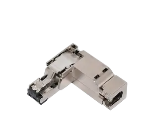 SIGNAL gran oferta RJ 45 conector blindado Cat 7 conector codo macho SFTP 8P8C RJ45 enchufe de montaje IDC método de cableado