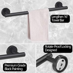 Accessoires en acier inoxydable <span class=keywords><strong>accessoire</strong></span> de salle set ensembles de luxe ensembles de matériel de bain noir salle de bains produits de luxe salle de bains accès - Product Image 5