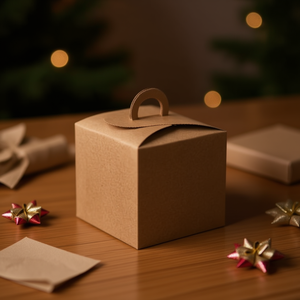 Scatola in Carta Kraft Ilan 12x12x12 Cm con Manico per Confezioni Regalo - Product Image 2