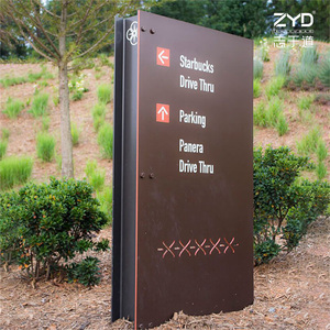 歴史地区の観光名所や文化遺産のためのカスタム刻印金属遺産サイン素朴なデザイン - Product Image 3