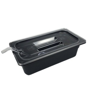 Nhà bếp hiện đại acrylic nhựa thực phẩm chứa hình chữ nhật màu đen hiển thị thương mại tủ cho - Product Image 1