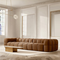 Nouveau canapé Sigma pour salon, modèle design, mobilier de luxe en velours pour villa, ensemble de canapés pour salon