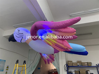 Ballon volant gonflable de couleur rose, 1 ballon oiseau perroquet, décoration pour événement en plein air
