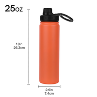 Hong Ling Top Rated Isolé En Acier Inoxydable Sport Bouteille D'eau Gym Couvercle Magnétique Téléphone Stand Bouteille Gym Yoga Bouteille D'eau
