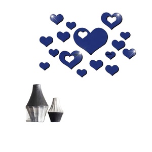 Hot Selling Eco-Friendly Heart-shaped Acrylic Mirror <b>Wall</b> <b>Sticker</b> Laser-Cut 60x45cm Reflective Love <b>Wall</b> Art Decal for Bedroom - Product Image 5