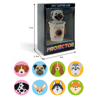 Projecteur Tasse à Café pour Animaux de Compagnie : Bouledogue Français et Mops – Jouet Éducatif Lumineux à Projection pour Enfants, Jeux de Projection, Jouets Bébé OEM
