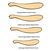 Outil de massage corporel Gua Sha incurvé en laiton pur doré, surface miroir, pour soulagement du stress à domicile