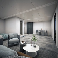 Chambre de conteneur extensible de luxe de 39 m2 résistante au vent et aux typhons