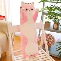 Adorable Coussin Chat Réaliste en Peluche, Jouet Doux et Moelleux, Chaton en Peluche Amusant à Pincer, Cadeau Unisexe pour Enfants de 3 Ans et Plus