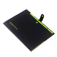Carpeta de Archivos de Plástico PP Negra Impermeable Reutilizable de Tamaño A4 para Oficina, con Bolsillo, OEM ODM