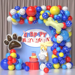 Set karangan bunga balon tim patroli lintas batas grosir perlengkapan dekorasi balon pesta lateks tim patroli tema anjing ulang tahun