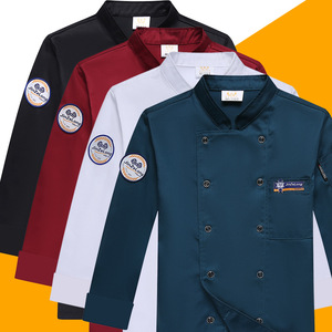 Automne hiver Western Chef vêtements de travail à manches longues cuisson pâtisserie Chef vêtements épaissi Restaurant Bar Chef manteaux hauts - Product Image 1