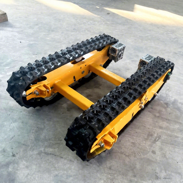 New Rubber & Steel Tracked Chassis for Robot Tanks-Electric Crawler with Autonomous Driving