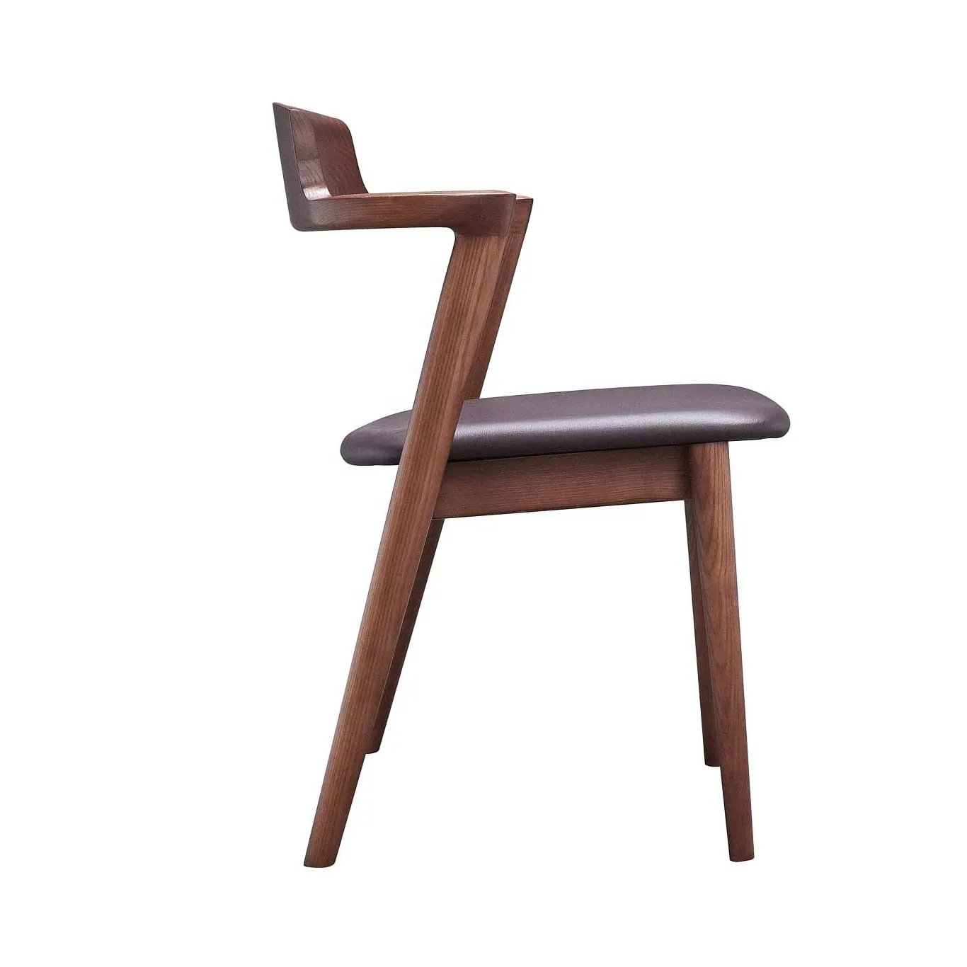 डब्ल्यू एंड आर LE119 गर्म बिक्री डिलक्स चमड़ा उच्च गुणवत्ता ठोस लकड़ी अखरोट रंग पैर खाने के कमरे सेट <span class=keywords><strong>कुर्सी</strong></span>