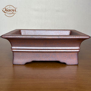 Petit pot à bonsaï en céramique rectangulaire <span class=keywords><strong>de</strong></span> style minimaliste, terre cuite non émaillée, plantes <span class=keywords><strong>de</strong></span> jardinage, classique contemporain, Yixing, maison - Product Image 1