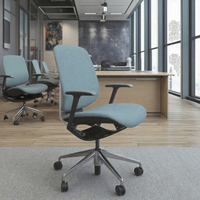 Chaise de bureau de direction pour conférence, design moderne, pivotante, rembourrée, ergonomique, en aluminium, avec piètement en nylon imperméable