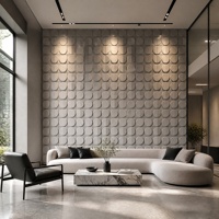 Panneau mural en PU géométrique 3D léger, imitation pierre, moderne, à lignes ondulées, imperméable, pour hôtel, maison, salle de sport