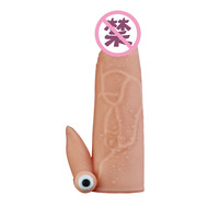Manchon d'extension de pénis vibrant réaliste en silicone souple, préservatif réutilisable pour hommes