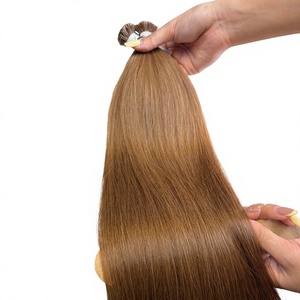 ผมต่อแบบแบน Rusa Hair เวียดนามแท้ เกรดเวอร์จิ้น  แบบเส้นเดียว  ถักสองชั้น สีน้ำตาลธรรมชาติ น้ำหนัก 100 กรัม - Product Image 4