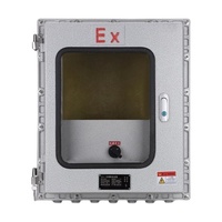 Boîtier de jonction antidéflagrant en aluminium moulé argenté, étanche à la poussière et à l'eau, certifié IP66, pour instruments électroniques extérieurs