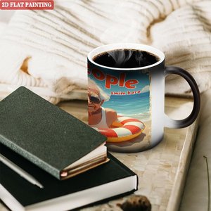 Taza de Café Mágica de Cerámica Negra Esmerilada de 11 oz con Foto Personalizada Sensible al Calor - Product Image 3
