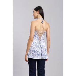 meher toile halter corset kurti stylish sleeveless top trendy women summer casual party wear cute ethnic outfit - Product Image 2