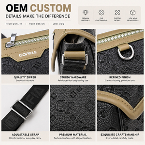 Sac à bandoulière personnalisé pour femme en cuir PU gaufré, sac à main décontracté avec sangle réglable, fabricant OEM ODM à marque privée - Product Image 2