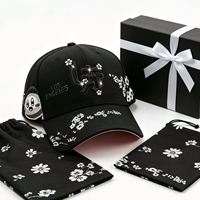 Casquettes de baseball unisexe 5 panneaux en gros, style sportif et décontracté, broderie 3D, strass, cadre à puce intégré, respirantes et imperméables