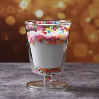 Tasse en verre borosilicate colorée à paillettes pour la maison - Résistante à la chaleur, isolation pour restaurant, tasse double paroi pour petit-déjeuner, lait et café