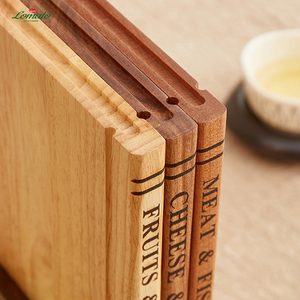 Eco-Friendly Kitchen Gift Solid <strong>Wood</strong> 3pcs Wooden Book-Shaped Cutting Board Set with Stand for Vegetables Bread &amp; Meat - Product Image 5