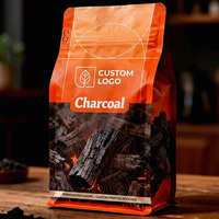 Sac à charbon personnalisé avec logo, 3kg 4kg 5kg, haute barrière, imperméable, fond carré, recyclable, emballage imprimé, sac à fond plat