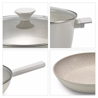Batterie de Cuisine Pot en Granit Blanc Professionnel Antiadhésive pour Restaurant