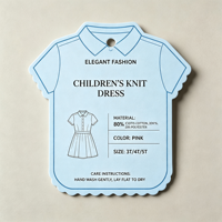 Étiquettes personnalisées pour vêtements avec coins arrondis, étiquettes en papier découpées