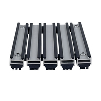 Système de tapis d'entrée résistant à l'humidité, tapis en aluminium antidérapant robuste sur mesure pour les entreprises, profil bas intégré, intérieur/extérieur