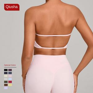 Ropa interior de gimnasio de alta intensidad para mujer, sujetadores deportivos acolchados sin costuras, Tops de Yoga para Fitness, sujetador para correr, <span class=keywords><strong>Top</strong></span> corto de realce a prueba de golpes - Product Image 4
