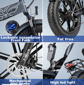 Stock EU <span class=keywords><strong>vélo</strong></span> de montagne longue portée 40-60KM e-bike 250W <span class=keywords><strong>20</strong></span> pouces gros pneus <span class=keywords><strong>vélo</strong></span> <span class=keywords><strong>électrique</strong></span> avec frein hydraulique - Product Image 4