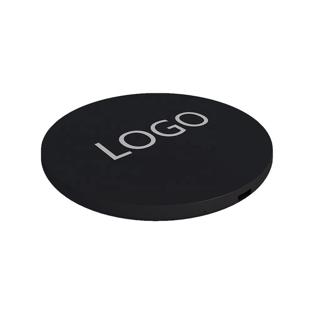Round Light up logo Wireless Charger Type C Interface 10W Charger Mobile Phone Universal Wireless Charger Rubber Finish