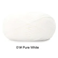 Fil de Coton Peigné 5 Brins Haute Résistance, Matière Crochet DIY Faite Main, Fil Mélangé Lait et Coton Teint, Paquet de Gros