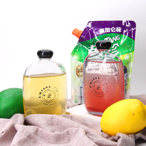 Nouvellement conçu 100ml 200ml 250ml 350ml 500ml flacon à fond plat givré clair bouteille en verre de jus de vin avec bouchon de <span class=keywords><strong>champignon</strong></span> - Product Image 2