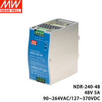 Alimentation à découpage sur rail DIN NDR-240 à sortie unique 240W DC 12V 24V 48V pour équipements industriels