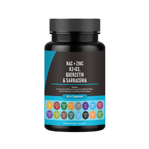 Cápsulas de NAC+Zinc con <span class=keywords><strong>K2</strong></span>+D3, Quercetina y Sarracenia, Suplemento Todo en Uno, Fabricación OEM/ODM, Marca Privada - Product Image 2