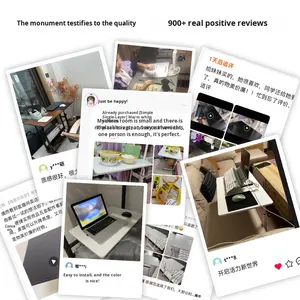 高级现代可选移动式木质电脑桌家用床头柜书房写字办公简约带轮可调节高度 - Product Image 5