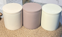 Uobobo – Pot à bougie en ciment mat fait main, personnalisé, pour bougies en cire de soja, idéal pour la décoration intérieure