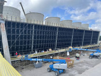 Tour de refroidissement à flux croisé industrielle, système fermé, moteur en alliage d'aluminium, essieu de remorque pour petite entreprise avec PLC