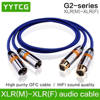 Câble XLR tressé OFC haute pureté mâle-femelle, cordon audio équilibré HIFI pour microphone et table de mixage de studio