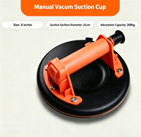 Ventosa Manual con Bomba de Vacío TILER, Ventosa de Alta Resistencia para Azulejos de Cerámica y Vidrio, 8 Pulgadas, Capacidad de Carga de 200 kg