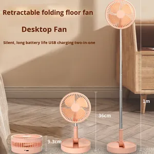 Ventilatore Elettrico Pieghevole Telescopico da Terra per Uso Domestico, Portatile, ad Alta Potenza, Ricaricabile, con Batteria a Lunga Durata, Mini USB (<span class=keywords><strong>Non</strong></span> USA) - Product Image 2