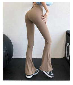 All'ingrosso primavera e autunno <span class=keywords><strong>leggins</strong></span> da donna pantaloni da yoga fitness pantaloni pantaloni a svasata a vita alta - Product Image 2