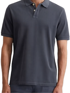 Camisa Casual de Punto de Algodón Orgánico de Manga Corta para Hombre, Color Liso, Corte Regular, 180g, Azul (Total Eclipse), 3XL - Product Image 1